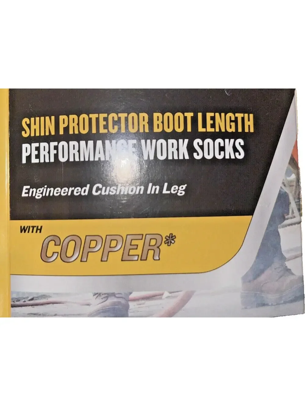 2 PAIRS DICKIES COPPER SHIN PROTECTOR BOOT LENGTH SOCKS MENS 6-12 BLUE & BLACK